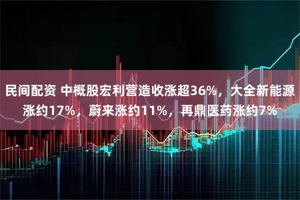 民间配资 中概股宏利营造收涨超36%，大全新能源涨约17%，蔚来涨约11%，再鼎医药涨约7%